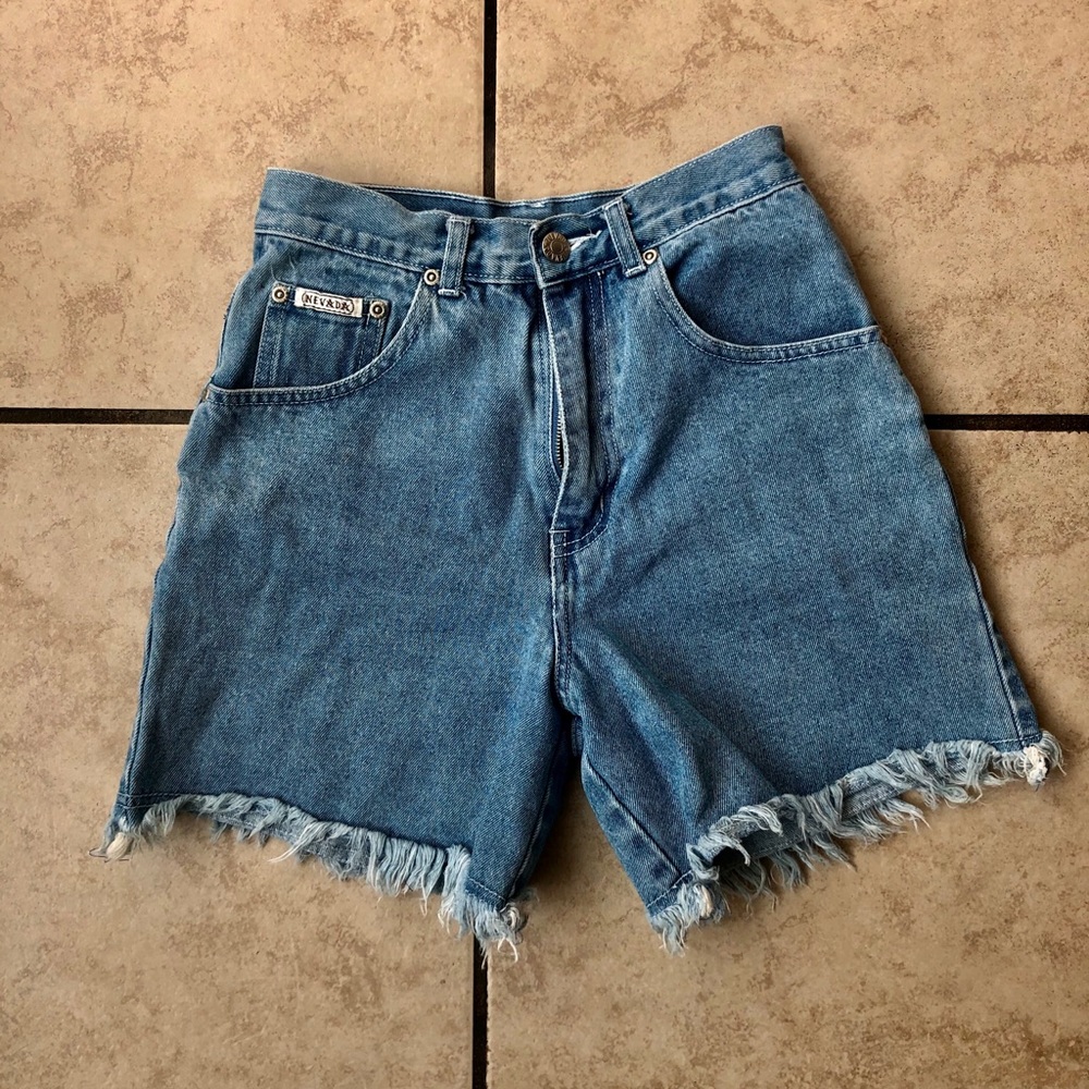 vintage nevada denim high waisted shorts